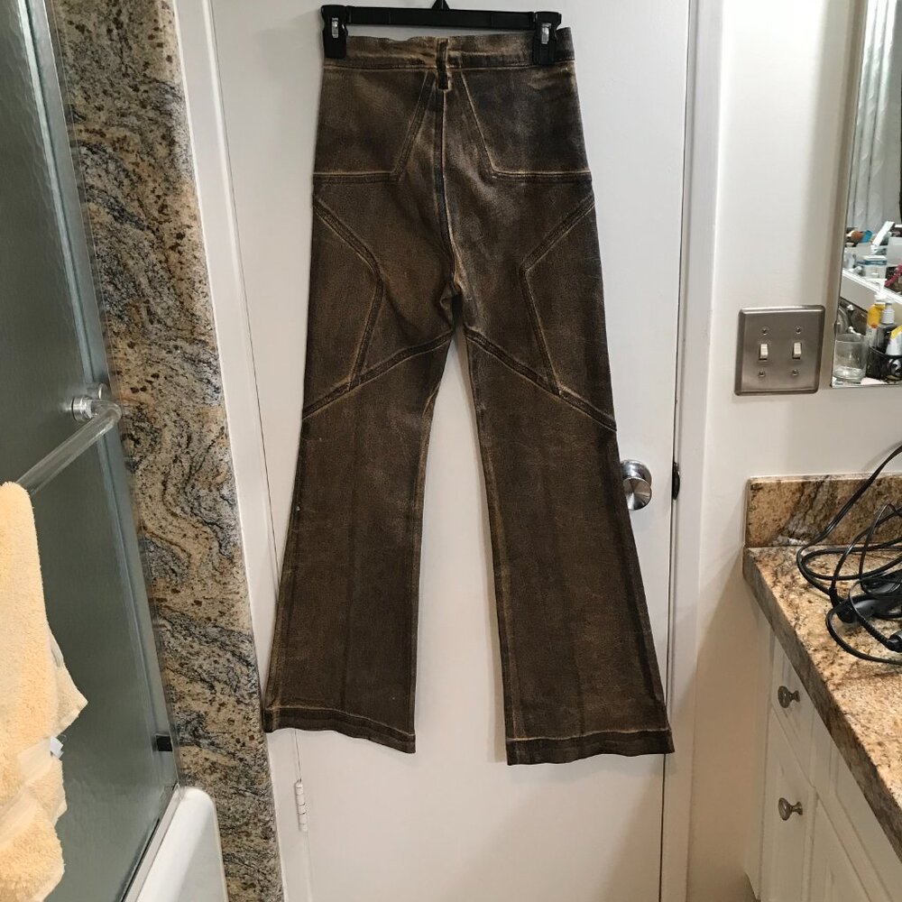 Brown Jeans by Revice, Venus Hand-foiled, Flare Star Jeans, NWOT - Picture 4 of 5